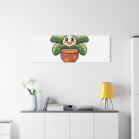 Planting Joy Every Day Canvas | Plant Parent Pun, Sage Cream Botanical Art