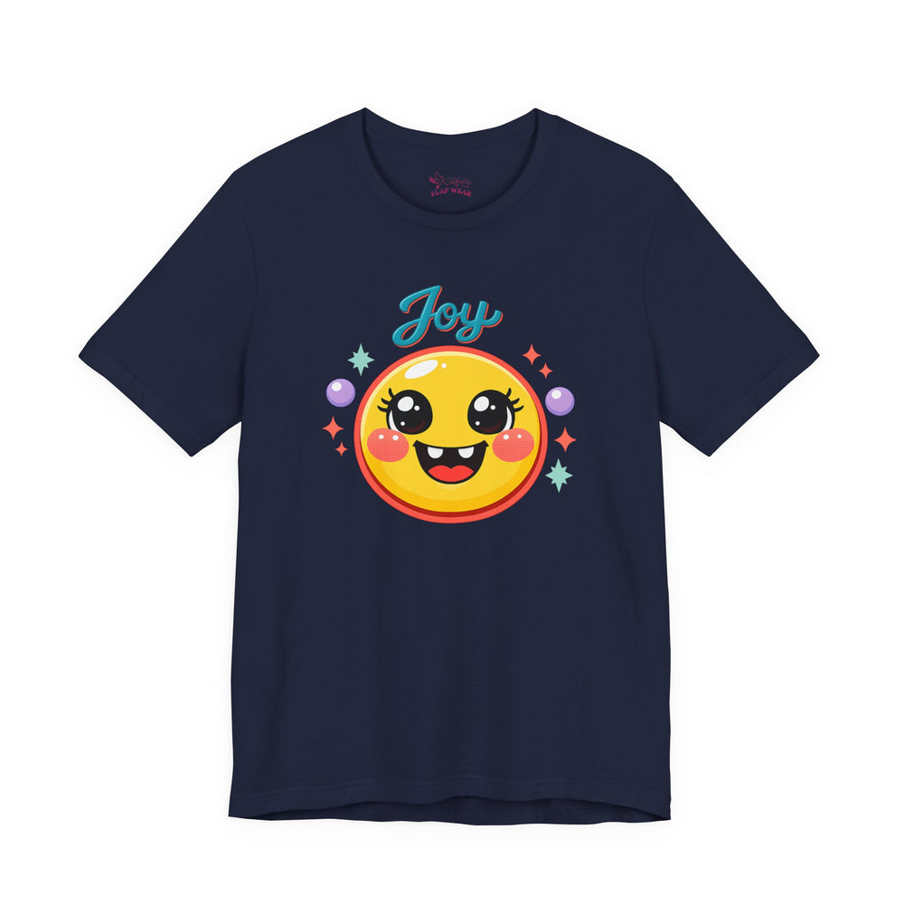 Bella+Canvas 3001 | Radiant Joy Emoji T-Shirt | Kawaii Aesthetic Smiley Graphic Tee | Unisex Jersey Short Sleeve Tee