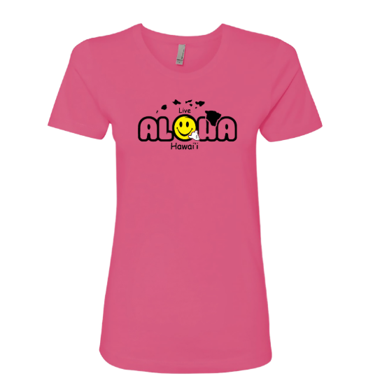 Women’s “Live Aloha Hawai’i” Graphic T-Shirt – Soft, Stylish & Island-Inspired