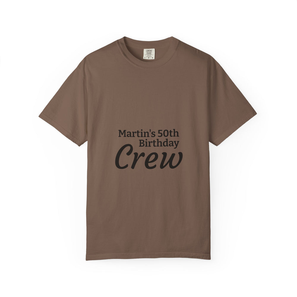 Birthday Crew T-Shirt – Personalized “Martin’s 50th Birthday Crew” Party Tee