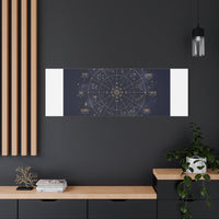 Gold Zodiac Wheel Canvas | Astrology Constellation Art, Cosmic Wall Print