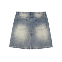 Unisex Faded Distressed Baggy Denim Shorts
