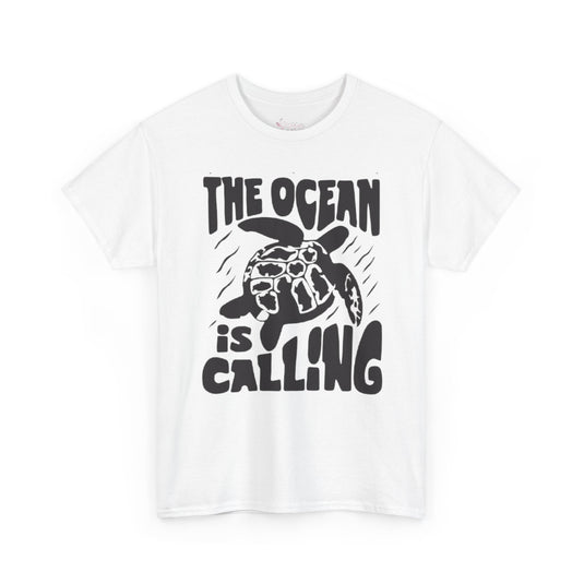 Gildan5000 | Unisex Sea Turtle "The Ocean Is Calling" Tee