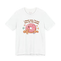 Bella+Canvas3001 | Donut I Donut Care Snack Pun Tee | food pun shirt, cute pastry tee