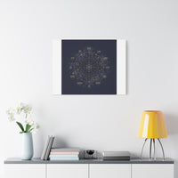 Gold Zodiac Wheel Canvas | Astrology Constellation Art, Cosmic Wall Print