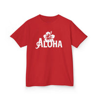 Gildan 5000B | Kids' Aloha Hibiscus Tropical T-Shirt - Soft Cotton Summer Tee