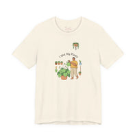 Bella+Canvas3001 | I Wet My Plants T-Shirt | Plant Mom Succulent Pun Tee, Sage Botanical Humor