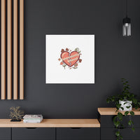 Independently Unloved Heart Print Canvas | Anti Valentine, Single Humor