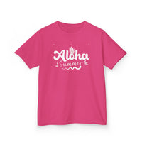 Gildan 5000B | Kids' "Aloha Summer" Graphic Tee – Soft Cotton Beach & Vacation T-Shirt