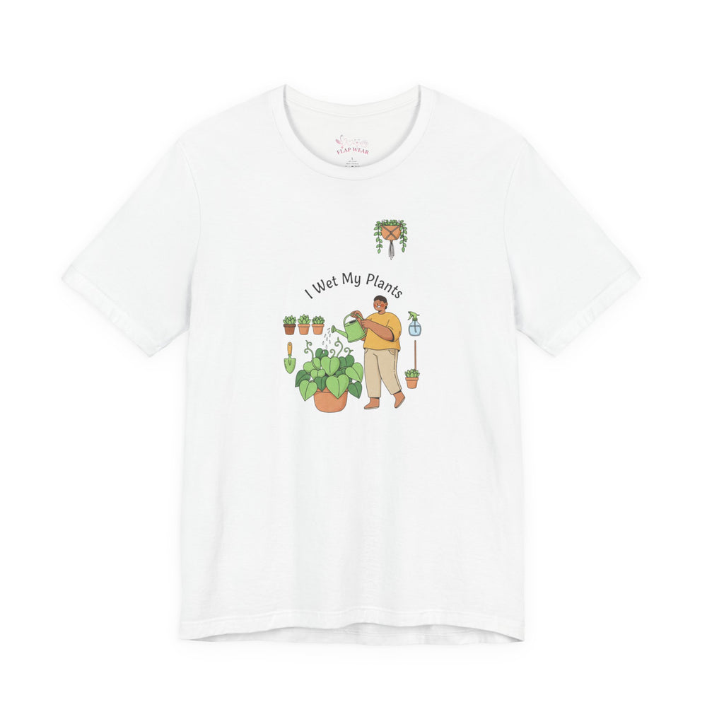 Bella+Canvas3001 | I Wet My Plants T-Shirt | Plant Mom Succulent Pun Tee, Sage Botanical Humor