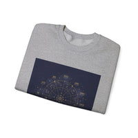 Zodiac Constellation Wheel Sweatshirt | Astrology, Cosmic Gold Accents
