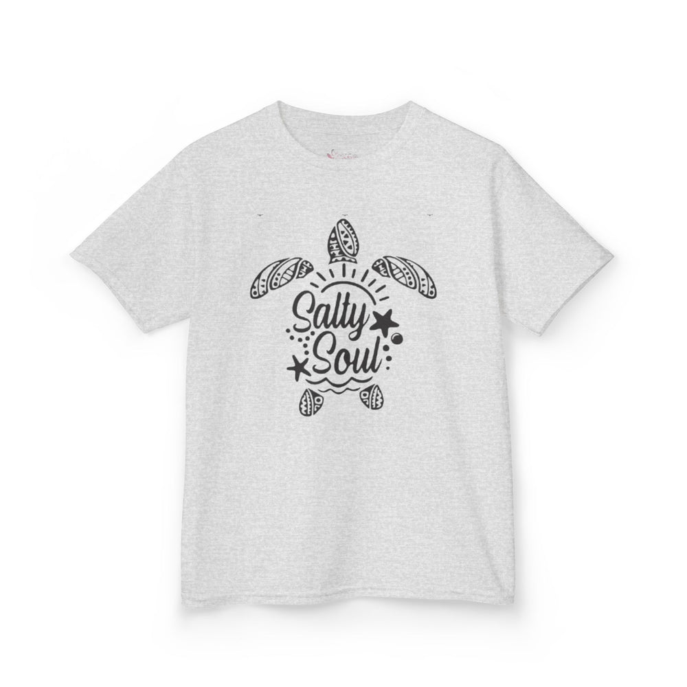 Gildan 5000B | Kids' "Salty Soul" Sea Turtle Graphic Tee