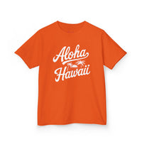 Gildan 5000B | Kids’ Tropical Vibes "Aloha Hawaii" Graphic Tee – Soft Cotton Summer T-Shirt