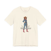 Bella+Canvas3001 | Wild at Heart Cowgirl Tee | Western Valentine, boot heart design