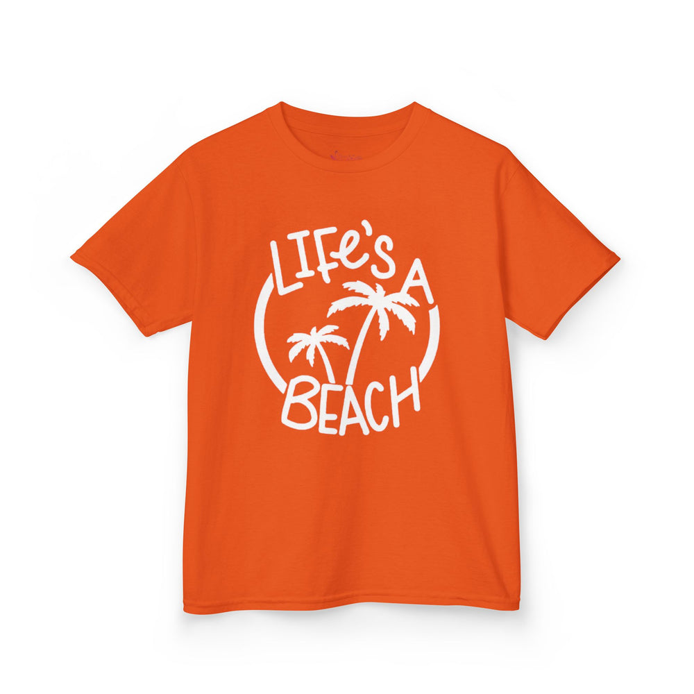Gildan 5000B | Youth Paradise Beach T-Shirt – Comfortable Cotton Graphic Tee for Boys & Girls