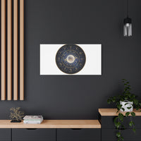 Zodiac Constellation Wheel Canvas, Astrology Art Print | Gold Foil Galaxy