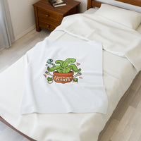 I Wet My Plants Velveteen Plush Blanket | Plant Parent Humor, Succulent Pun