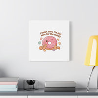 Donut Snacks Pun Canvas | Food & Snack Humor, Cozy Kawaii Art
