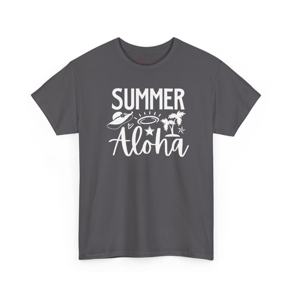 Gildan 5000 | Sun-Drenched Vibes: Retro Summer Aloha Unisex Softstyle Tee