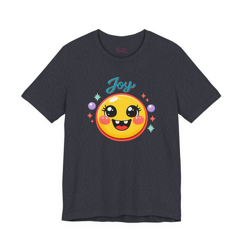 Bella+Canvas 3001 | Radiant Joy Emoji T-Shirt | Kawaii Aesthetic Smiley Graphic Tee | Unisex Jersey Short Sleeve Tee