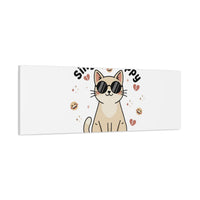 Single & Happy Cat Canvas | Anti Valentine, Sarcastic Valentine Wall Art