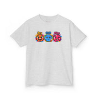 Gildan 5000B | Kids' "Joy, Chill, Vibe" Trio Graphic Tee | Kids Tee — Joy Chill Vibe Emoji Trio Graphic T-Shirt