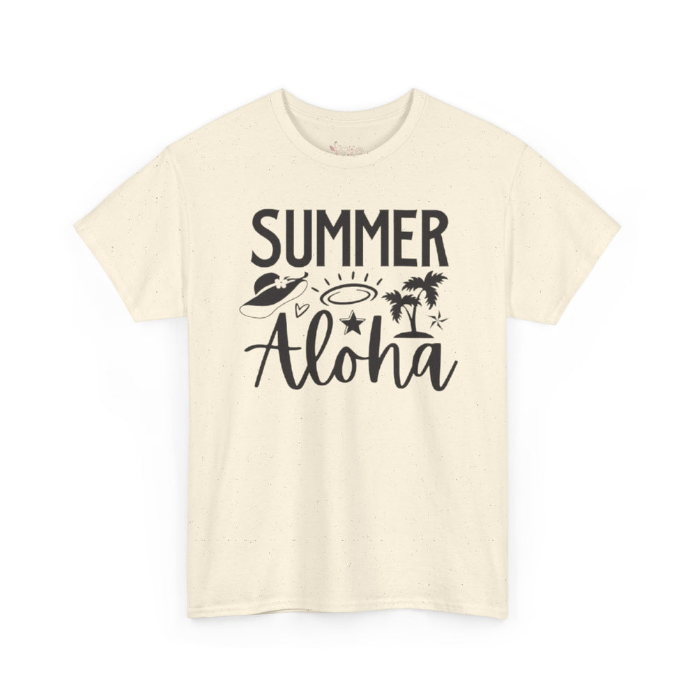Gildan 5000 | Sun-Drenched Vibes: Retro Summer Aloha Unisex Softstyle Tee