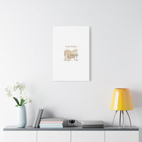 Cozy Winter minimal line art Canvas | Slow Life, soft life neutral wall decor