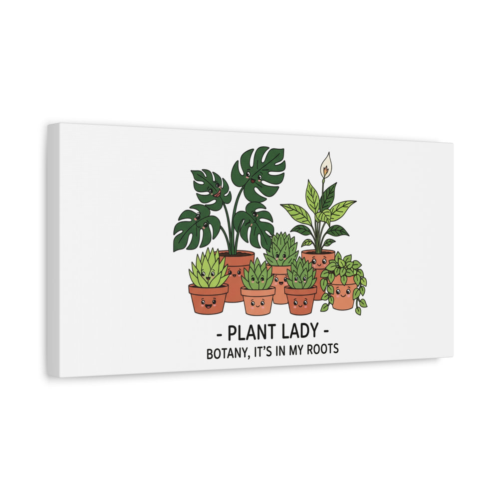 Plant Lady Canvas | Matte Stretched Botanical Pun Wall Art