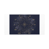 Gold Zodiac Wheel Canvas | Astrology Constellation Art, Cosmic Wall Print