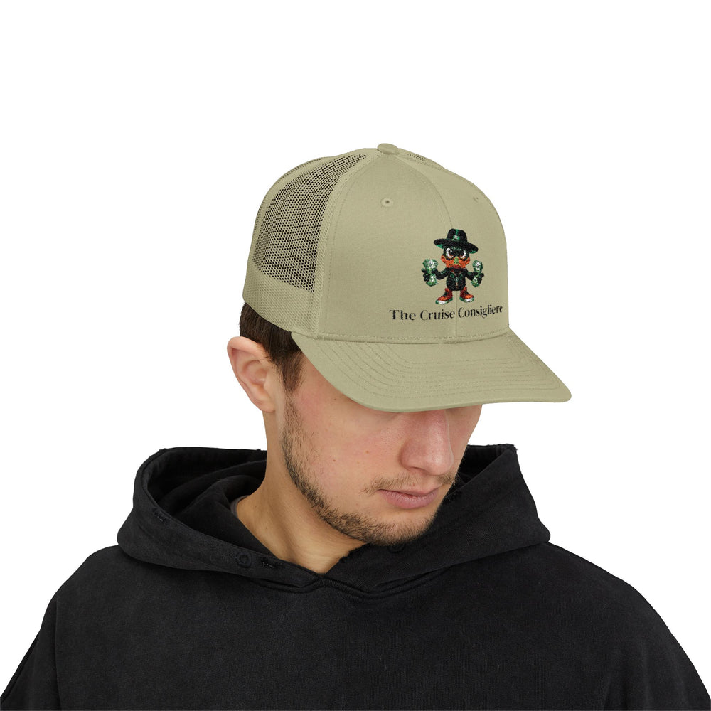 Cruise Consigliere Snapback Trucker Cap — Nautical Pirate Logo Hat