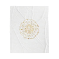 Leo zodiac constellation blanket | gold celestial foil astrology throw