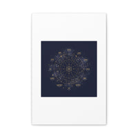 Gold Zodiac Wheel Canvas | Astrology Constellation Art, Cosmic Wall Print