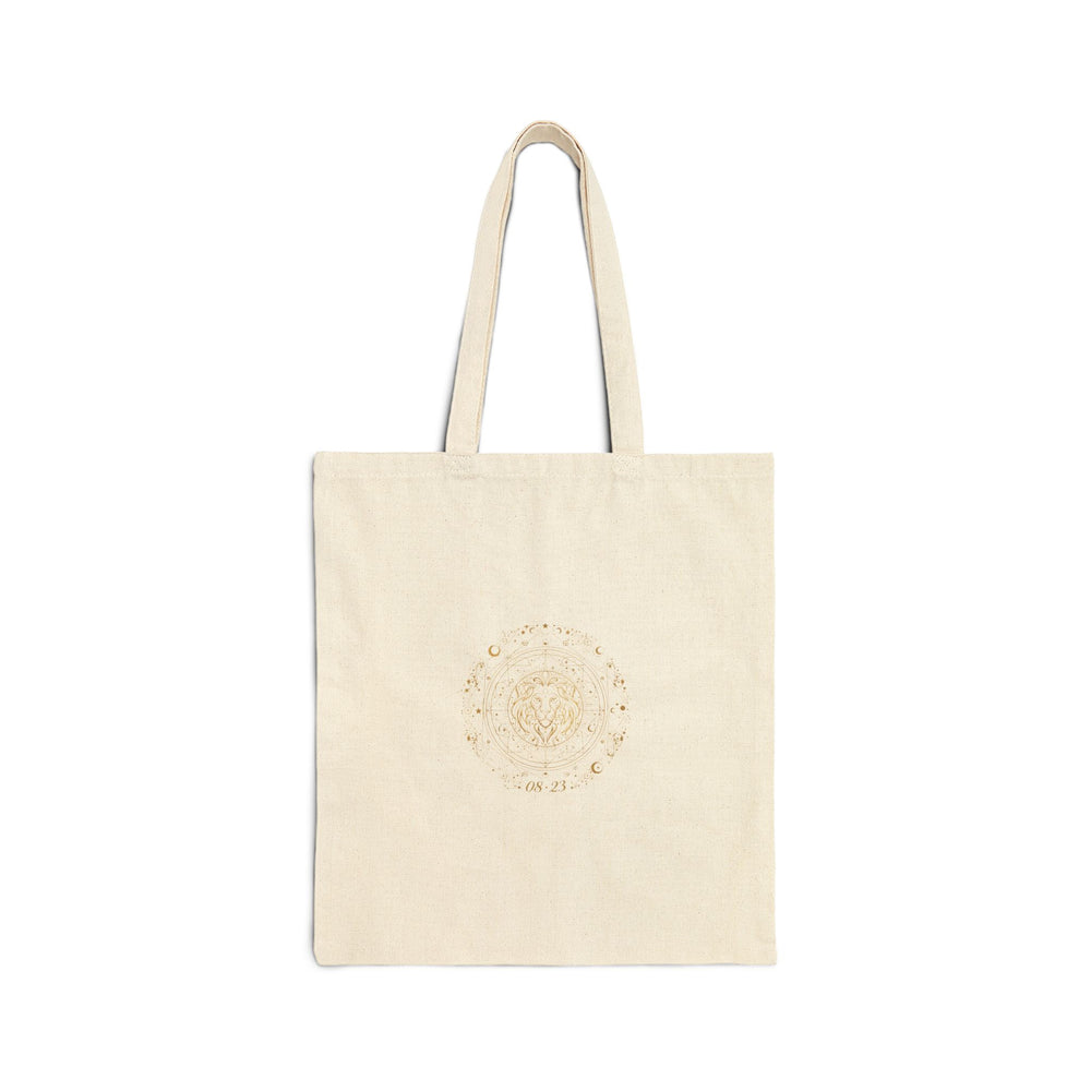Zodiac Constellation Tote, Astrology Canvas Tote, Gold Foil Celestial Design