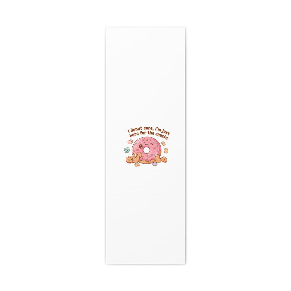 Donut Snacks Pun Canvas | Food & Snack Humor, Cozy Kawaii Art