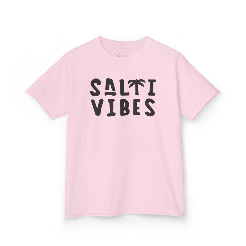 Gildan 5000B | Kids’ "Salty Vibes" Premium Cotton T-Shirt – Tropical Beach & Summer Vacation Tee
