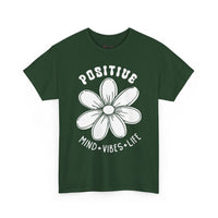 Gildan 5000 | Inspirational Daisy Unisex T-Shirt - Positive Mind, Vibes, Life