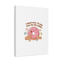 Donut Snacks Pun Canvas | Food & Snack Humor, Cozy Kawaii Art