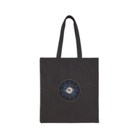 Zodiac Constellation Wheel Tote | Astrology Canvas, Metallic Galaxy Motif