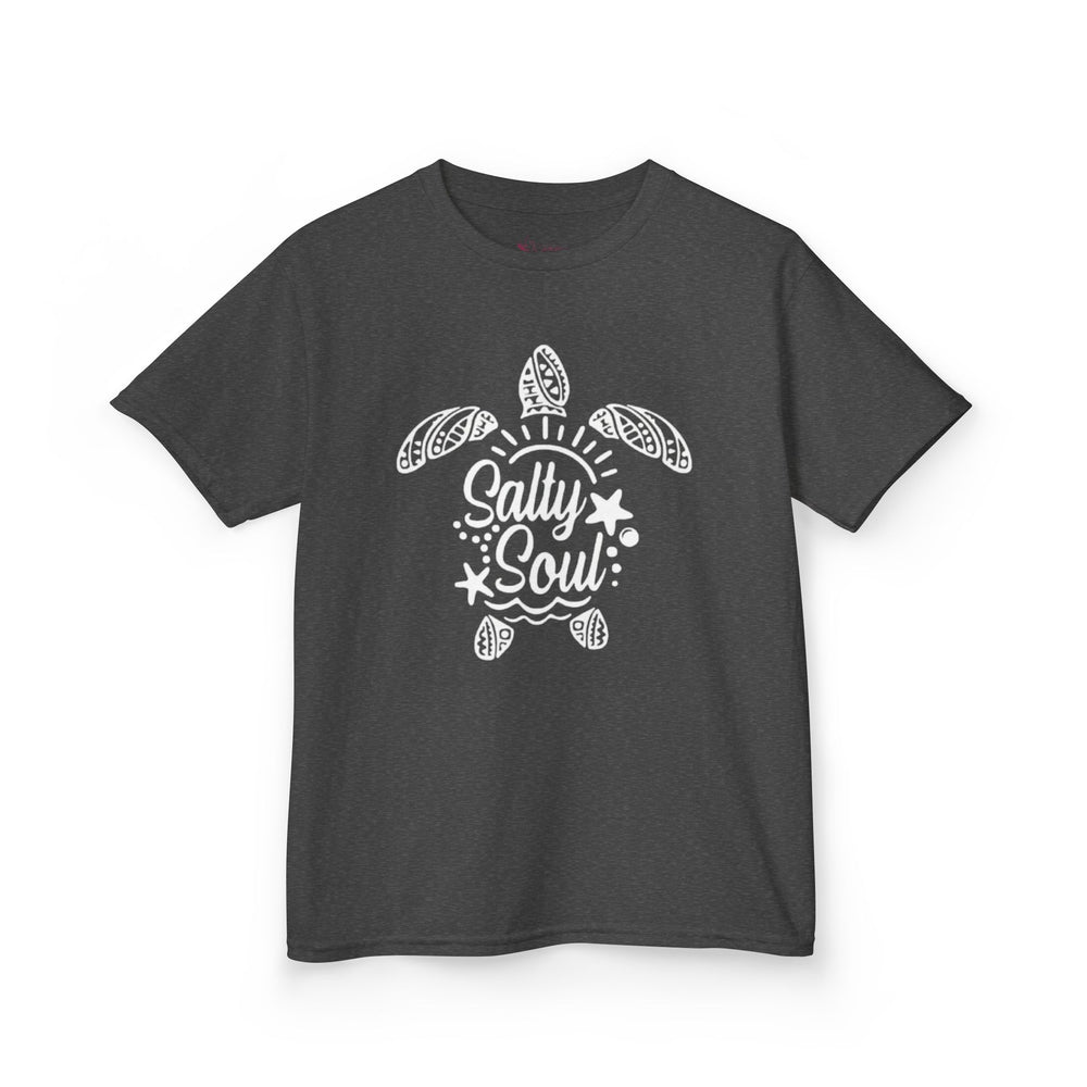 Gildan 5000B | Kids' "Salty Soul" Sea Turtle Graphic Tee