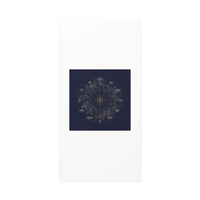 Gold Zodiac Wheel Canvas | Astrology Constellation Art, Cosmic Wall Print