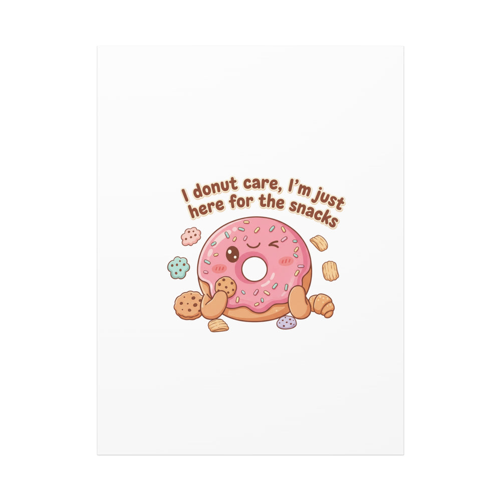 Donut Snacks Pun Canvas | Food & Snack Humor, Cozy Kawaii Art