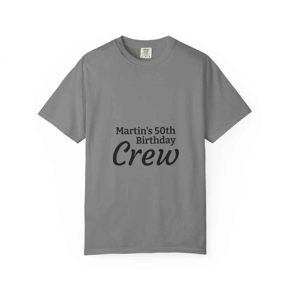 Birthday Crew T-Shirt – Personalized “Martin’s 50th Birthday Crew” Party Tee