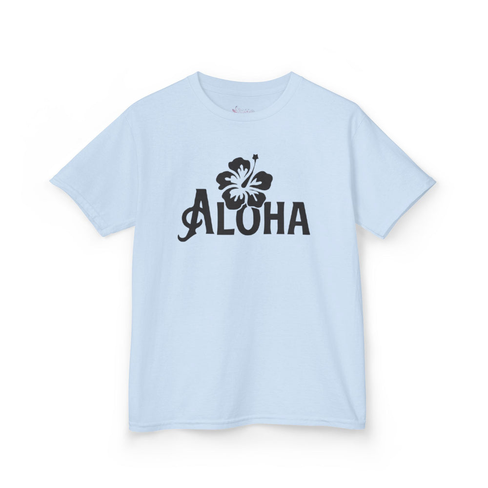 Gildan 5000B | Kids' Aloha Hibiscus Tropical T-Shirt - Soft Cotton Summer Tee