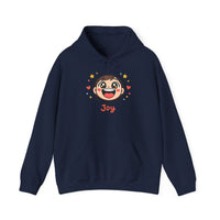 Gildan 18500 | Joy Blob Face Hoodie | Kawaii Minimalist Unisex Streetwear | Happy Star-Face Hoodie | Cute Thick Outline Emoji Sweatshirt |Joy Blob Face Hoodie | kawaii minimal, thick outline emoji...
