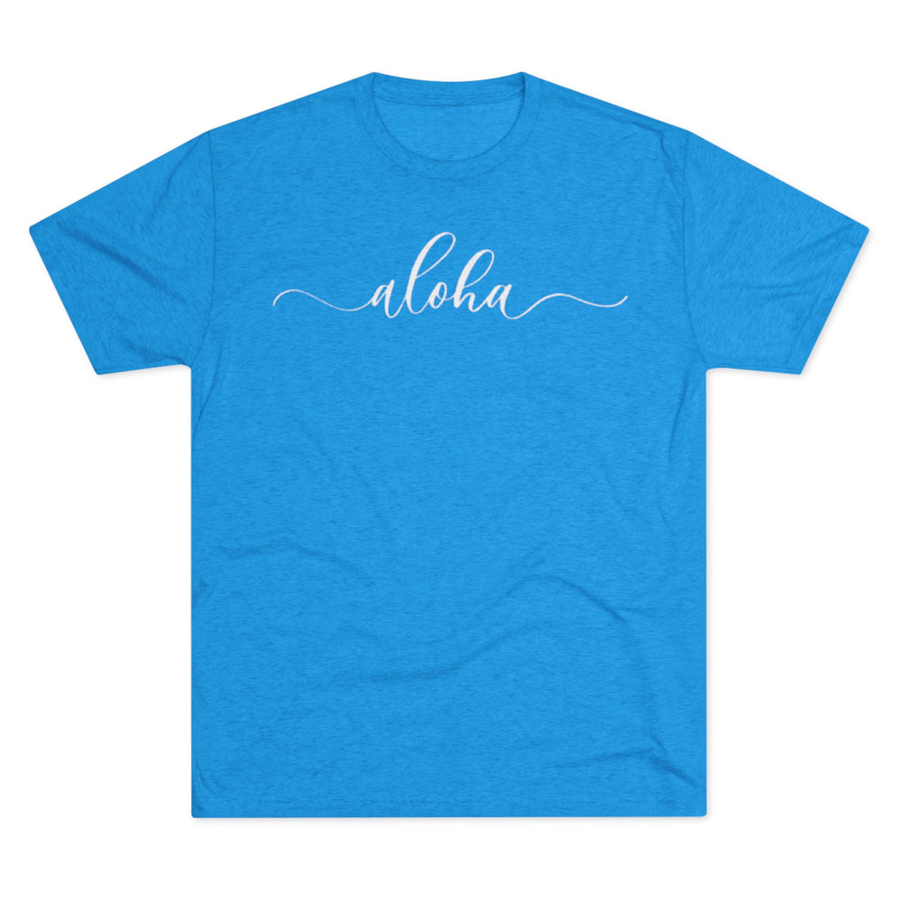 Next Level 6010 | Aloha Script Unisex Tri-Blend Vintage Tee – Summer Vibes Collection