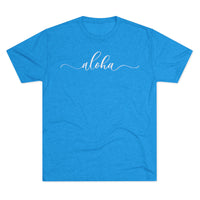 Next Level 6010 | Aloha Script Unisex Tri-Blend Vintage Tee – Summer Vibes Collection