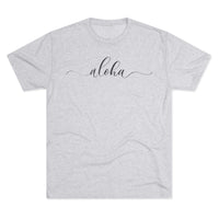 Next Level 6010 | Aloha Script Unisex Tri-Blend Vintage Tee – Summer Vibes Collection