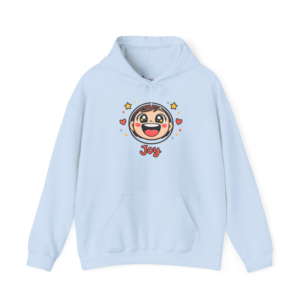 Gildan 18500 | Joy Blob Face Hoodie | Kawaii Minimalist Unisex Streetwear | Happy Star-Face Hoodie | Cute Thick Outline Emoji Sweatshirt |Joy Blob Face Hoodie | kawaii minimal, thick outline emoji...