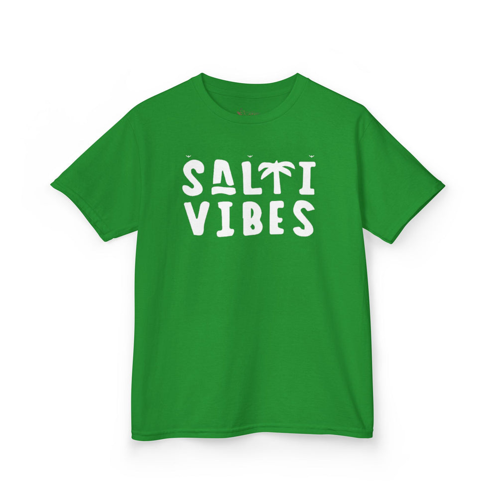 Gildan 5000B | Kids’ "Salty Vibes" Premium Cotton T-Shirt – Tropical Beach & Summer Vacation Tee